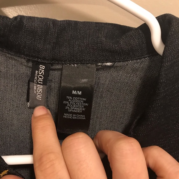 LDS Bisou bisou jean jacket like new S/M - Picture 3 of 8